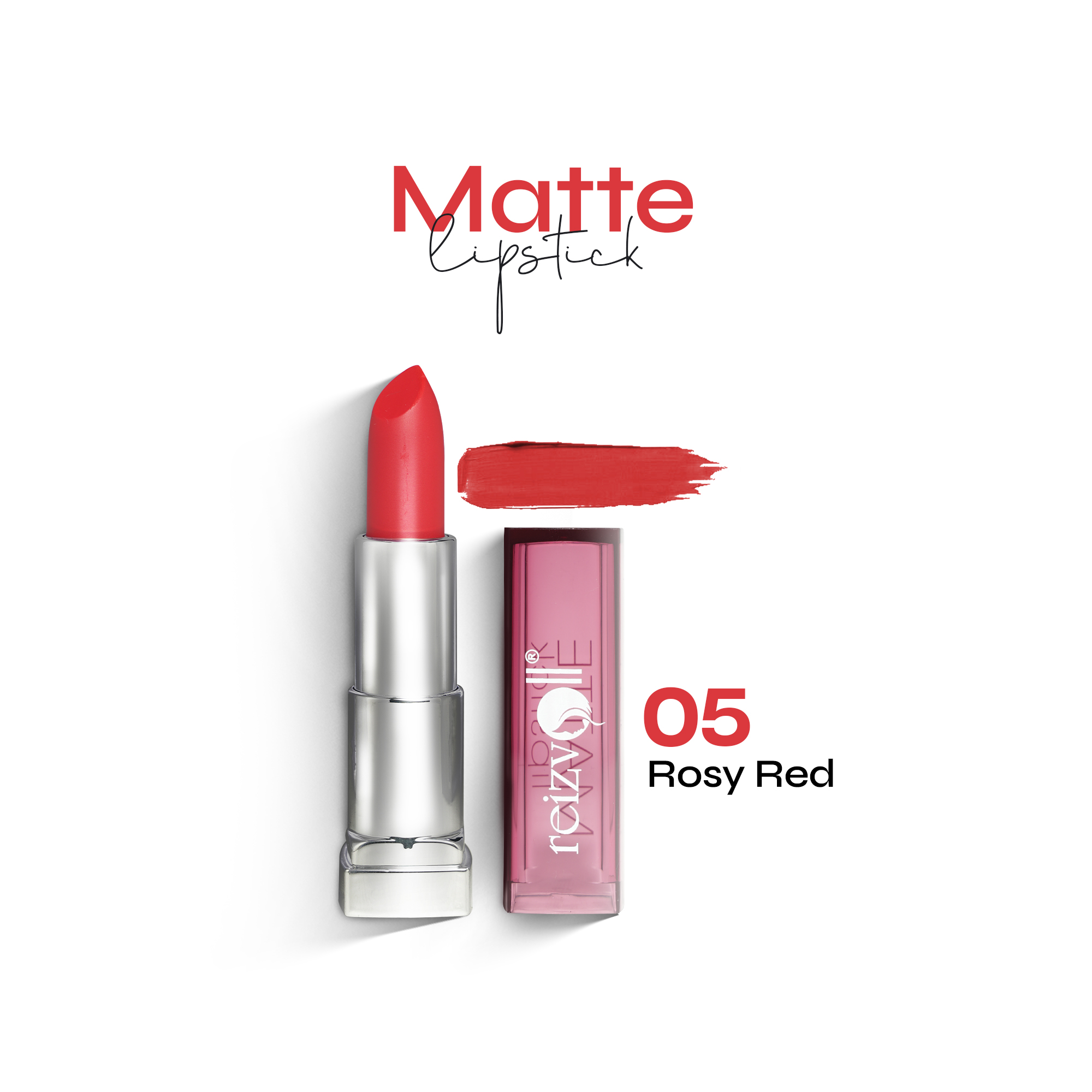 matte Lipstick Rosy Red